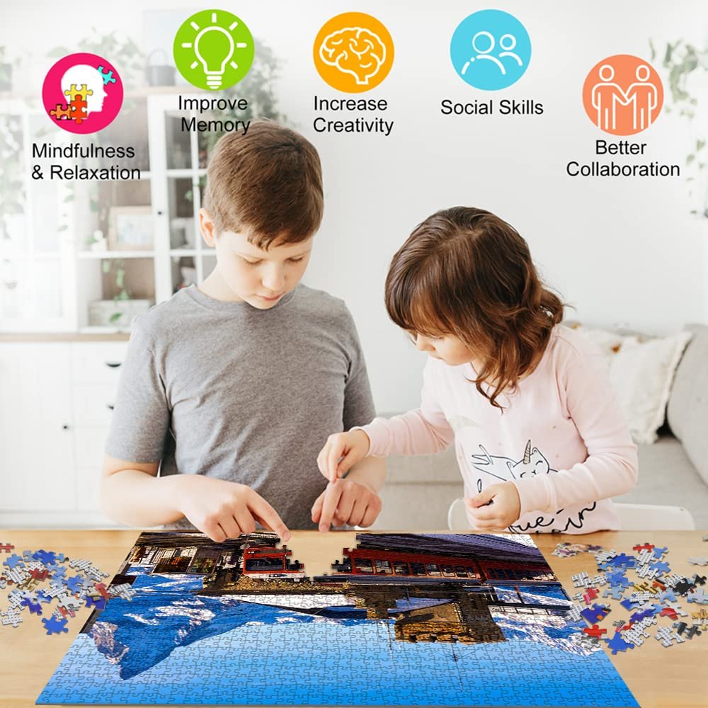 Пазл HUADADA Railway Station in Gornergrat Швейцарія 1000 елементів 70 x 50 см, фото №5