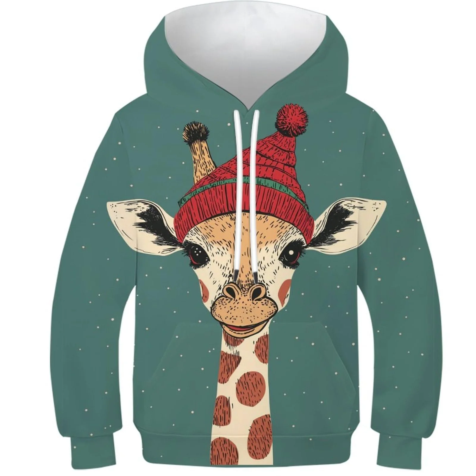 Худі Snowman (2) Різдвяний дитячий повсякденний Топ з довгими рукавами та кишенями, фото №1