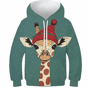 Худі Snowman (2) Різдвяний дитячий повсякденний Топ з довгими рукавами та кишенями - Фото 1