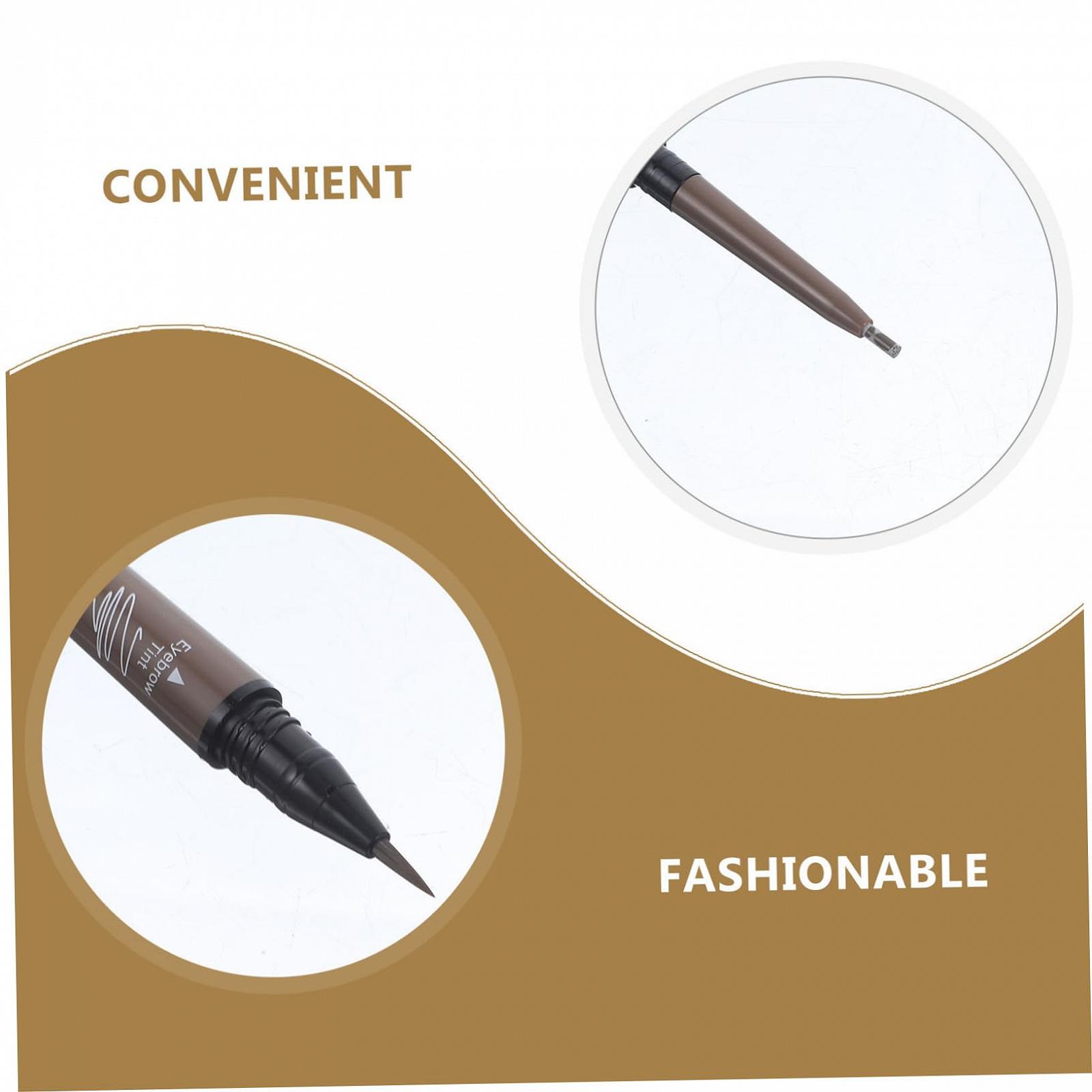 Олівець для брів Gogogmee Eyebrow 1-в-1 пластиковий темно-коричневий, фото №6