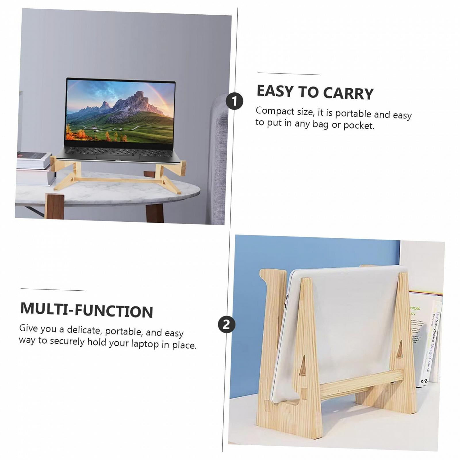 Подставка для ноутбука Деревянная Портативная Подставка-подъемник для ноутбука с вентиляцией Регулируемый держатель для ноутбука для устройств Прочная настольная подставка для поднятия и охлаждения, фото №3 Подставка для ноутбука Деревянная Портативная Подставка-подъемник для ноутбука с вентиляцией Регулируемый держатель для ноутбука для устройств Прочная настольная подставка для поднятия и охлаждения, фото №3