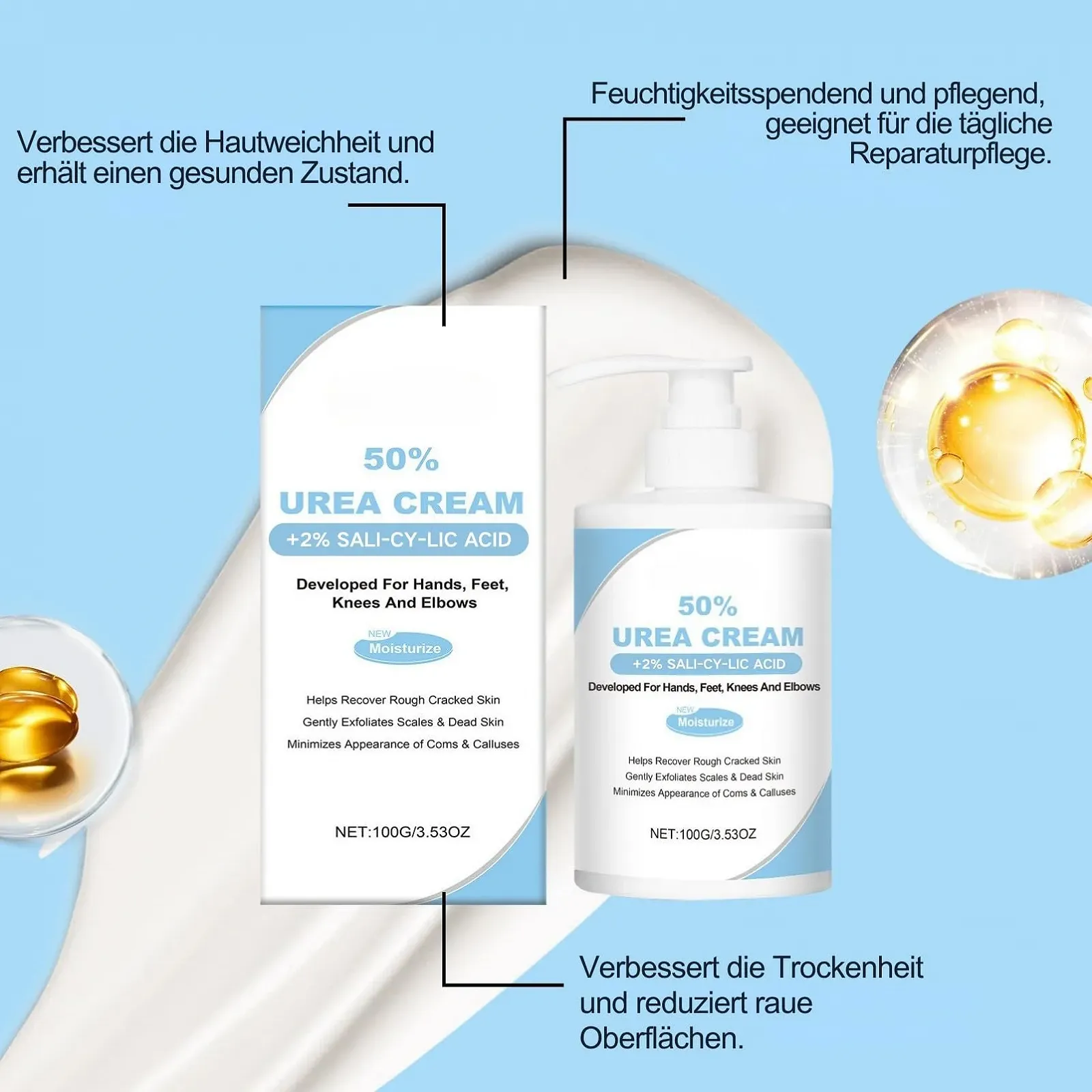 Крем для ног и рук с мочевиной 50% 100 г, фото №5