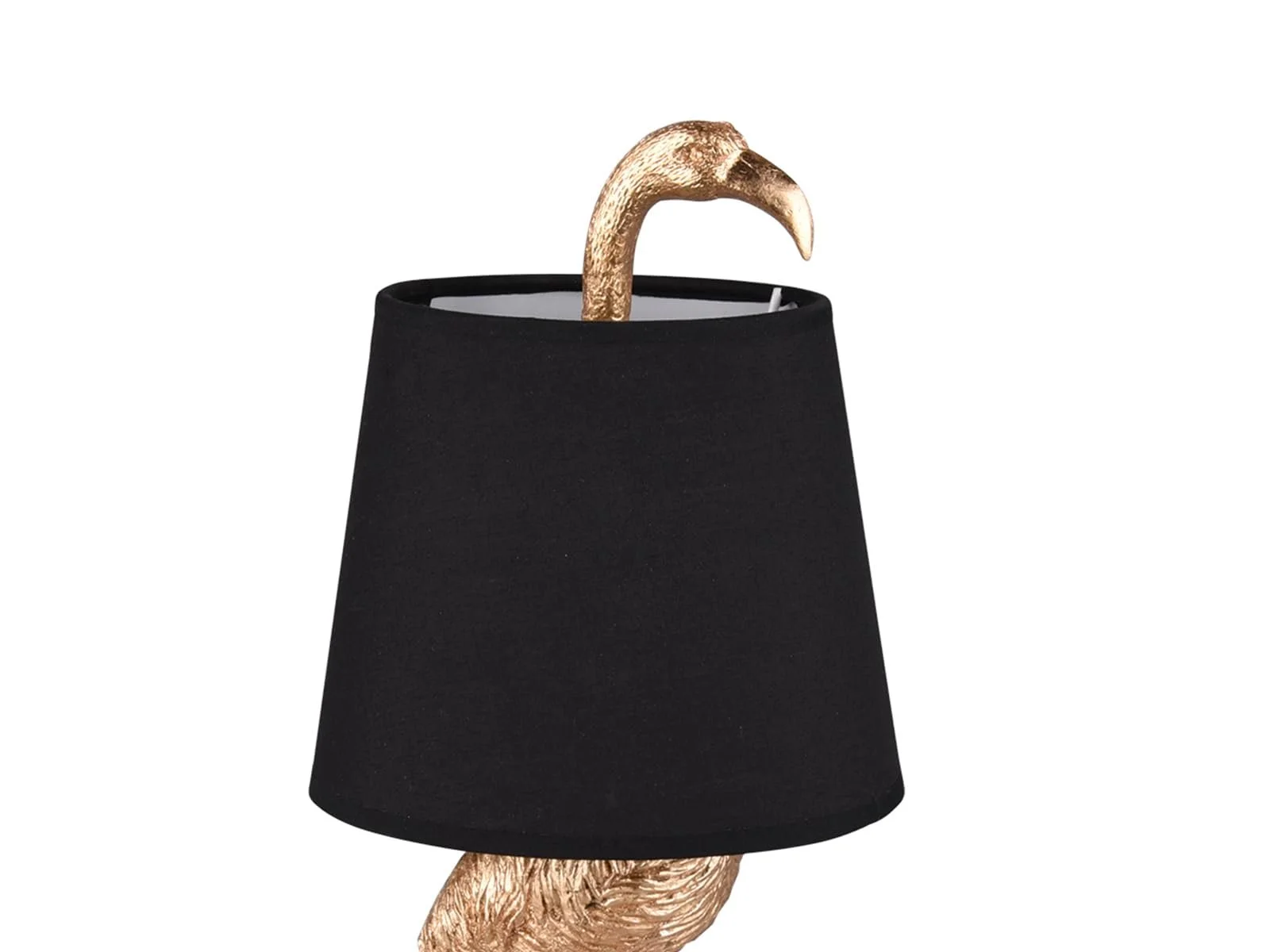 Настільна лампа Flamingo Велика 42 см тканинний абажур чорна, фото №5