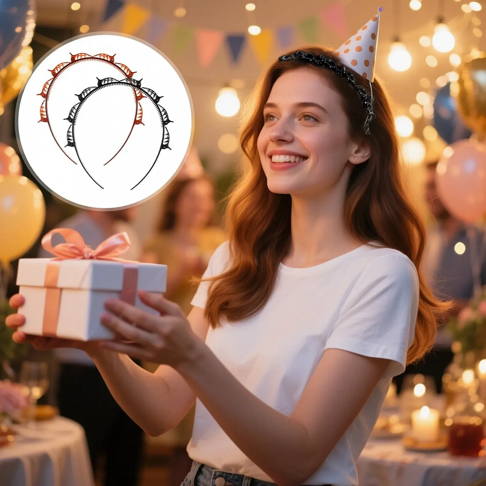 Набір з обручів для волосся з затискачами, фото №5