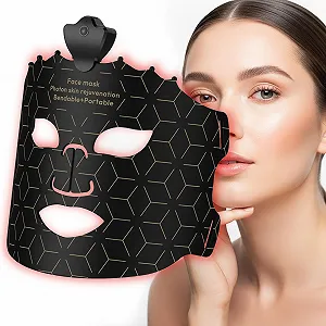 LED Маска для лица Rkdely 7 цветов, Беспроводная, Маска для лица с красным светом - Фото 1