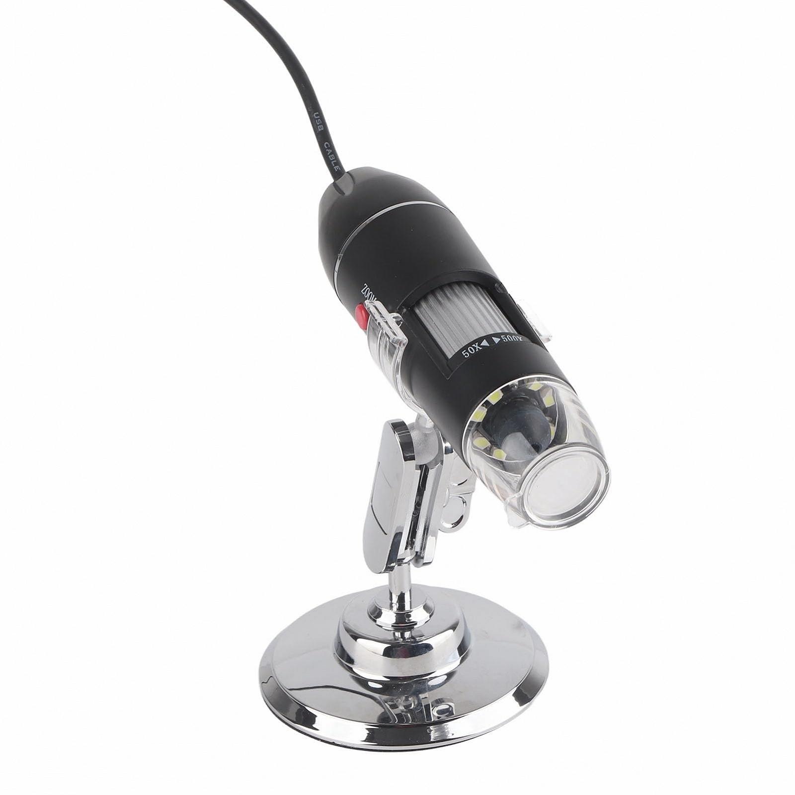Микроскоп LED регулируемый 300 000 пикселей, увеличение от 50x до 500x, 0.3MP USB, с держателем, фото №8
