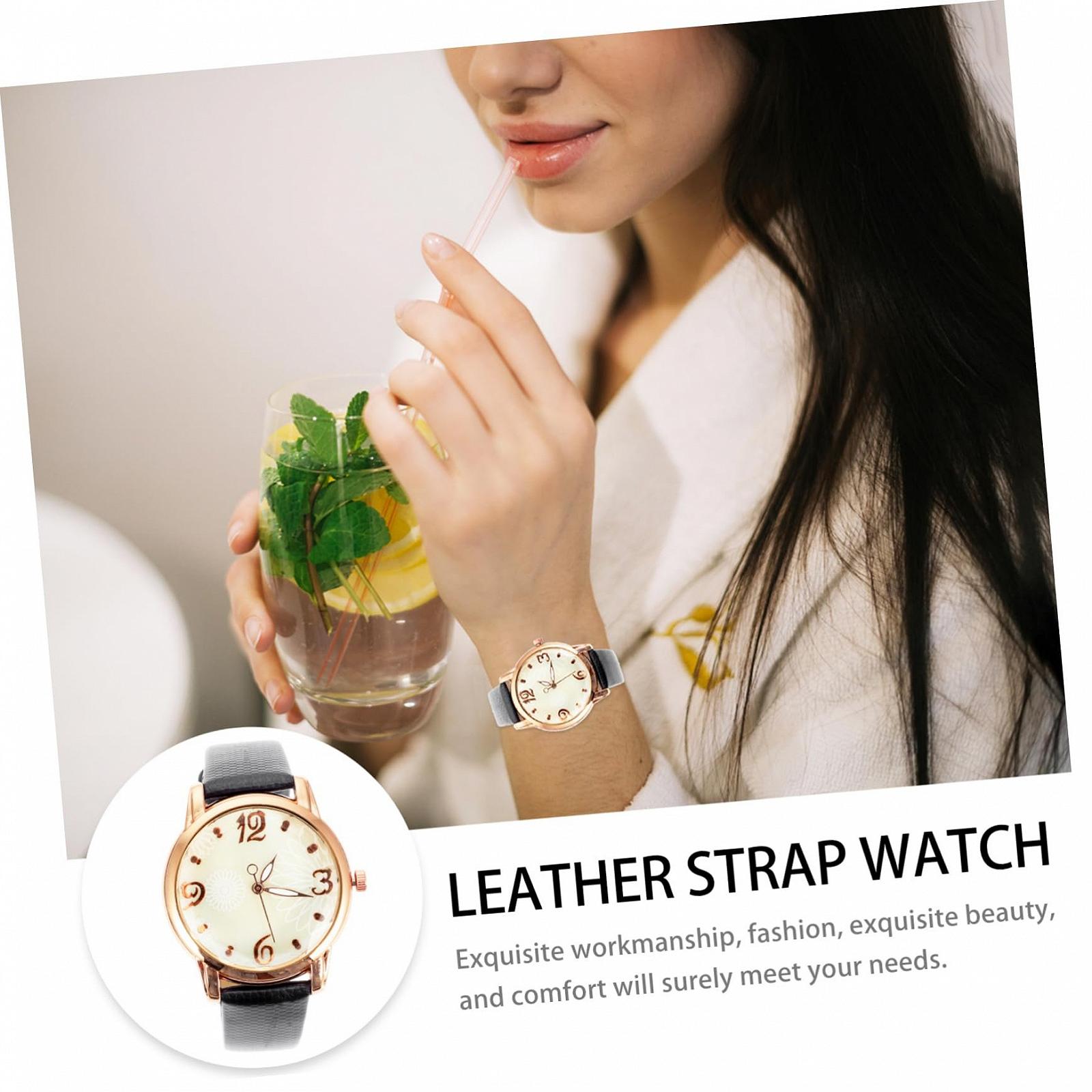 Женские наручные часы OATIPHO со змеиным узором и кожаным ремешком, фото №6