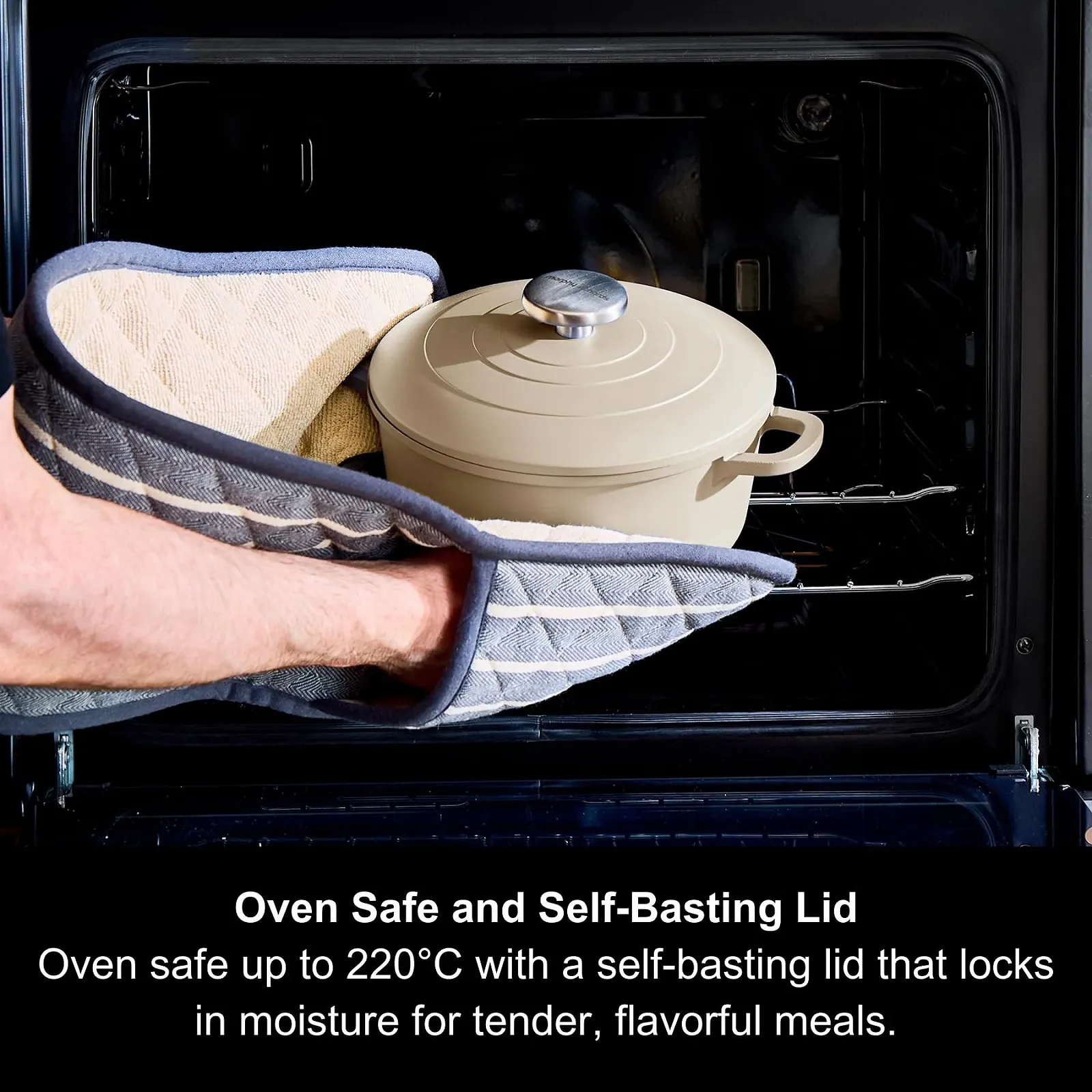 Форма для запекания Morphy Richards 851003 20 см литой алюминий антипригарная легкая для духовки и всех типов плит кремовая, фото №6