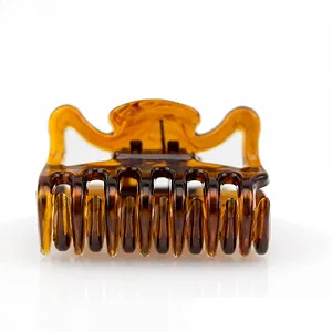 Мини-заколка для волос WeLoveBeads, 3.5 см, гавана-коричневый synthetic.ua - Фото 1