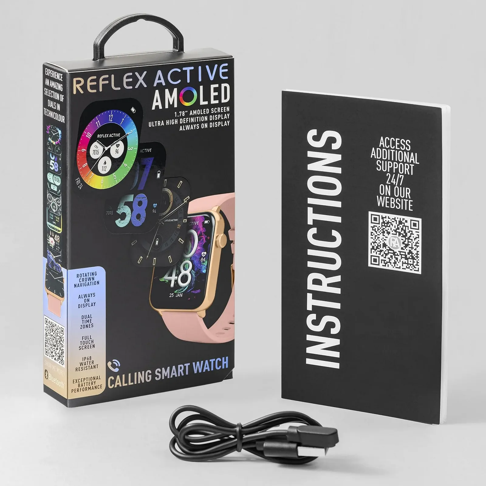 Смартчасы женские Reflex Active Amoled Series 30 Розовый Ремешок, фото №7