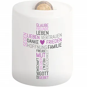 Скарбничка Хрест із побажаннями керамічна - Фото 1