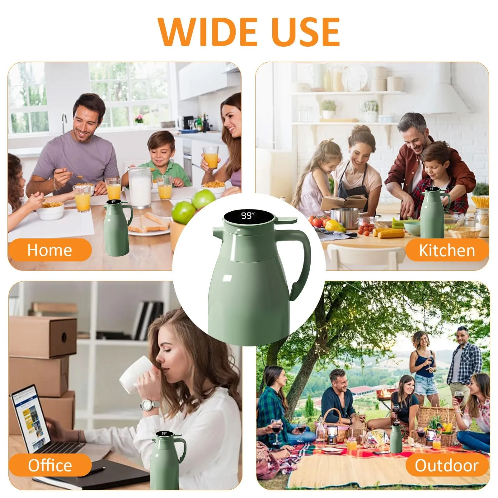 Термос-кавник 2L 6-шаровий Ізольований, фото №5