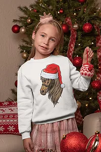 Толстовка Purple Print House для девочек Лошадь Рождественская Толстовка Санта Всадница Свитер Рождество Конный спорт Дети synthetic.ua - Фото 1