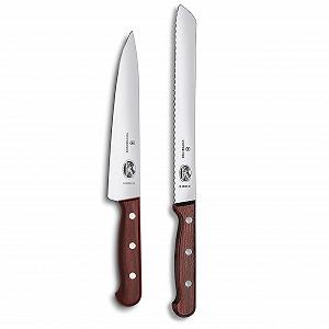 Набор кухонных ножей Victorinox Rosewood 2 предм. Нержавеющая сталь, Коричневый - Фото 1