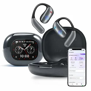 Навушники AI Перекладач з сенсорним LCD, 150+ мов, Bluetooth 5.4, реального часу - Фото 1