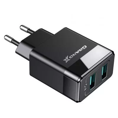 Зарядное устройство Grand-X CH-50 2USB 5V 2,4A (CH-50), фото №2