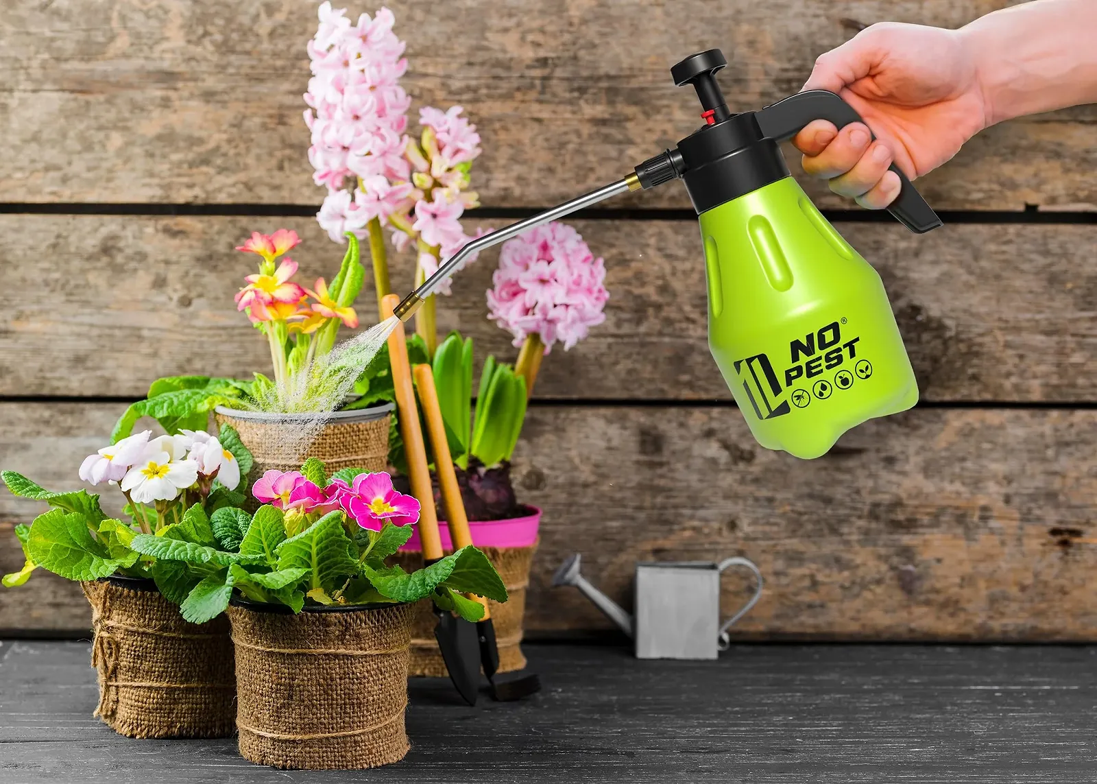 Обприскувач ручний пневматичний GardenBlast Precision 1 л сталева трубка, фото №2 Обприскувач ручний пневматичний GardenBlast Precision 1 л сталева трубка, фото №2