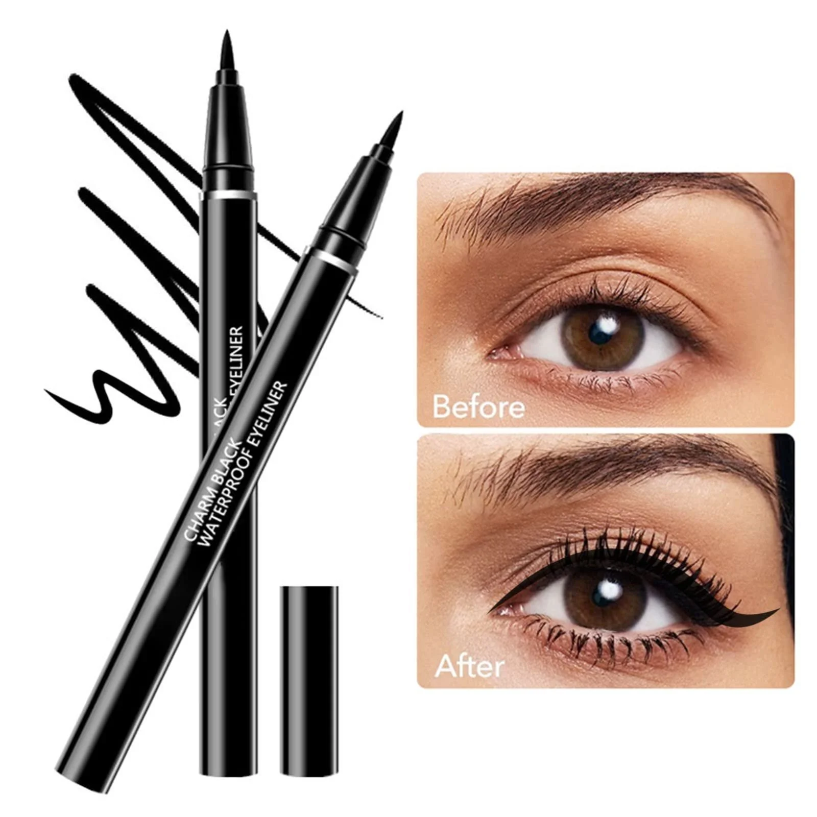 Рідка Підводка для очей Швидковисихаючий Стійкий Інструмент для макіяжу 2 мл Чорний, фото №2