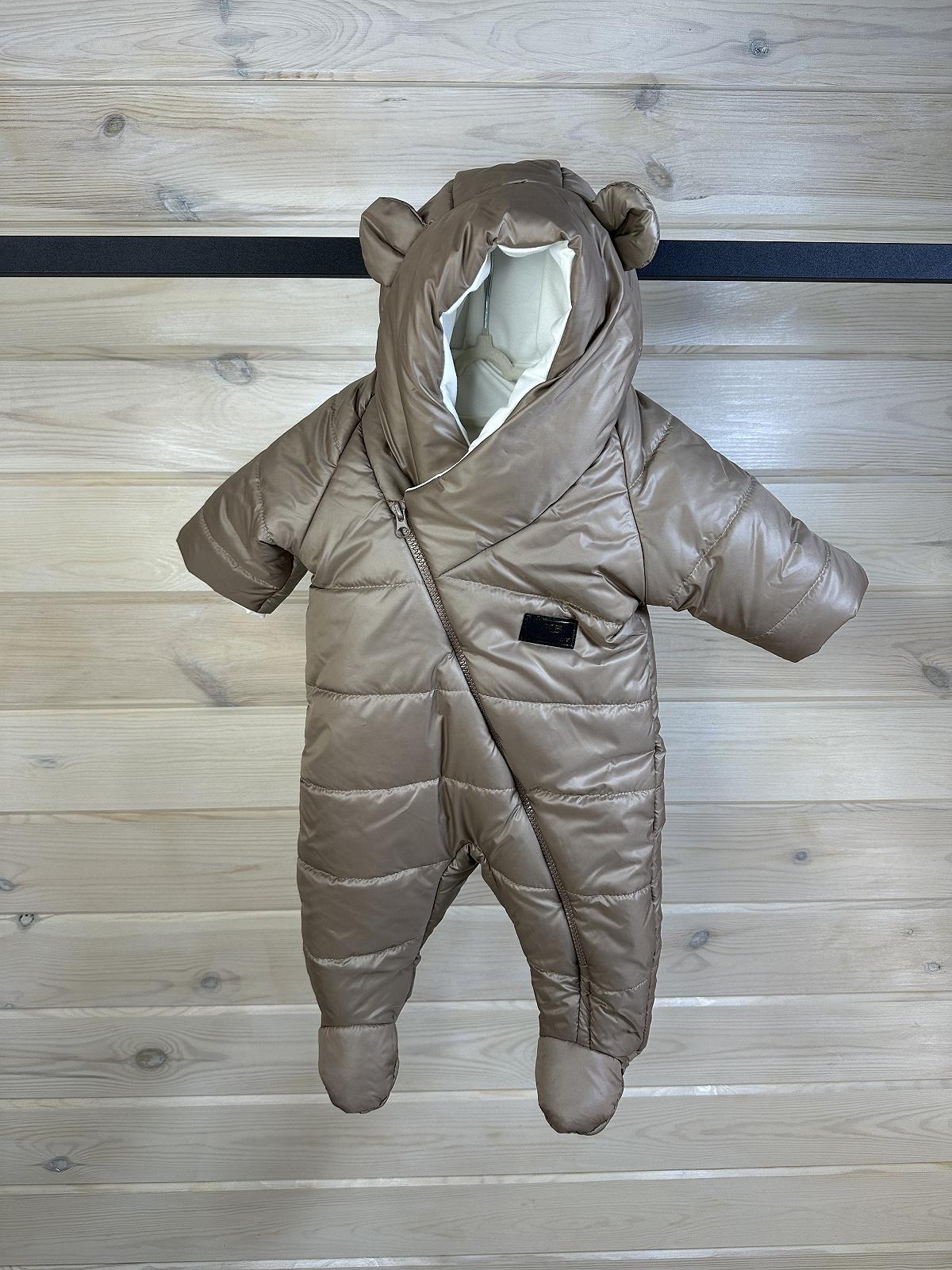 Демисезоний детский комбинезон 62, 68, 74, 80 р мокко глянцевый, фото №1 Демисезоний детский комбинезон 62, 68, 74, 80 р мокко глянцевый, фото №1