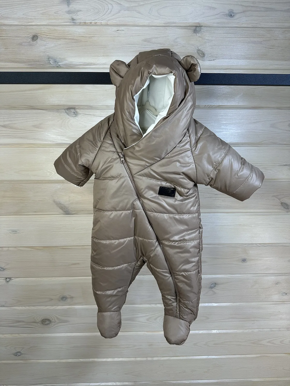 Зимовий дитячий комбінезон 74р мокко глянець, фото №1
