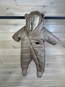 Демісезонний дитячий комбінезон 62, 68, 74, 80 р мокко глянець - Фото 1