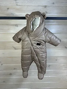 Демісезонний дитячий комбінезон 62р мокко глянець - Фото 1