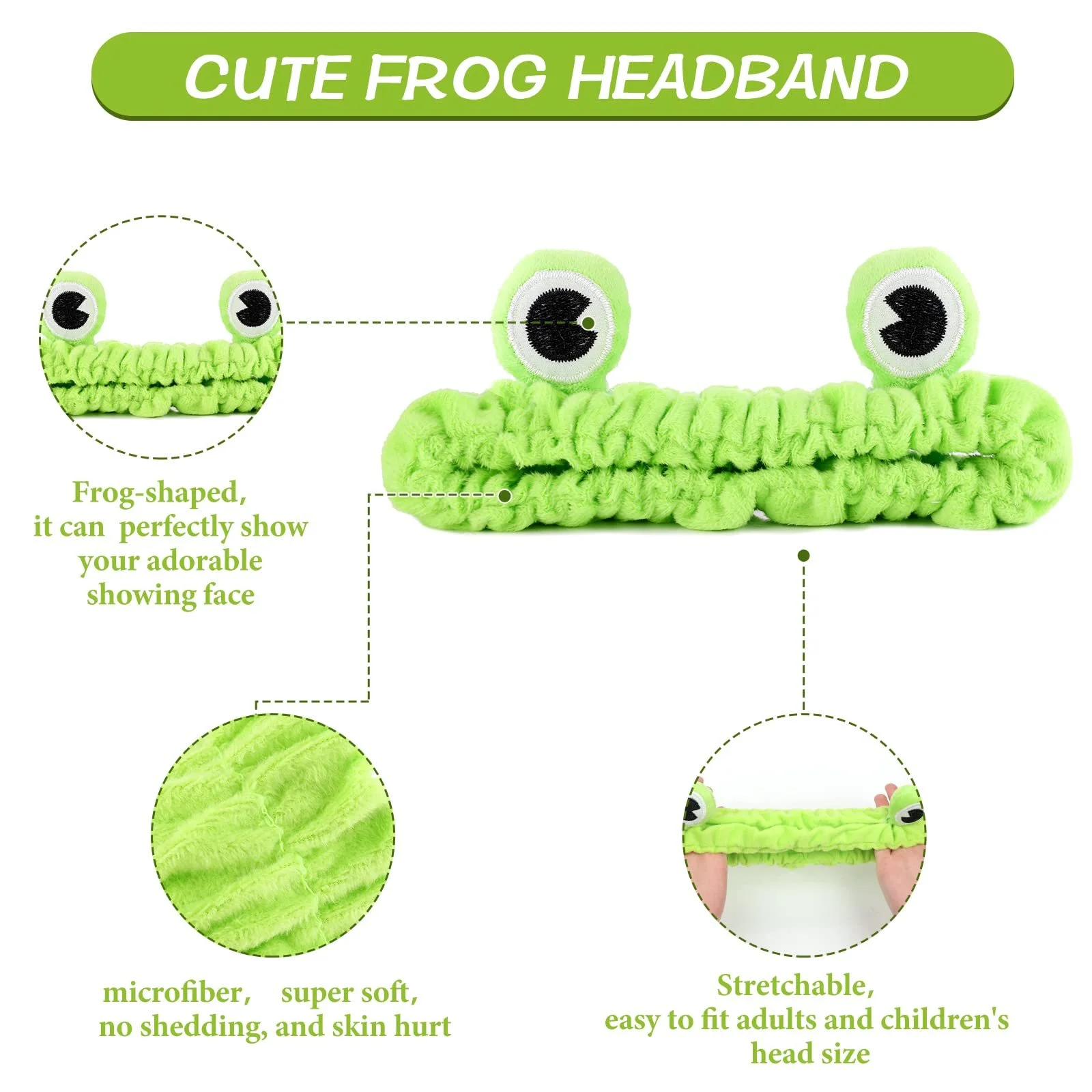 Пов'язка на голову Жаба WLLHYF, фото №3