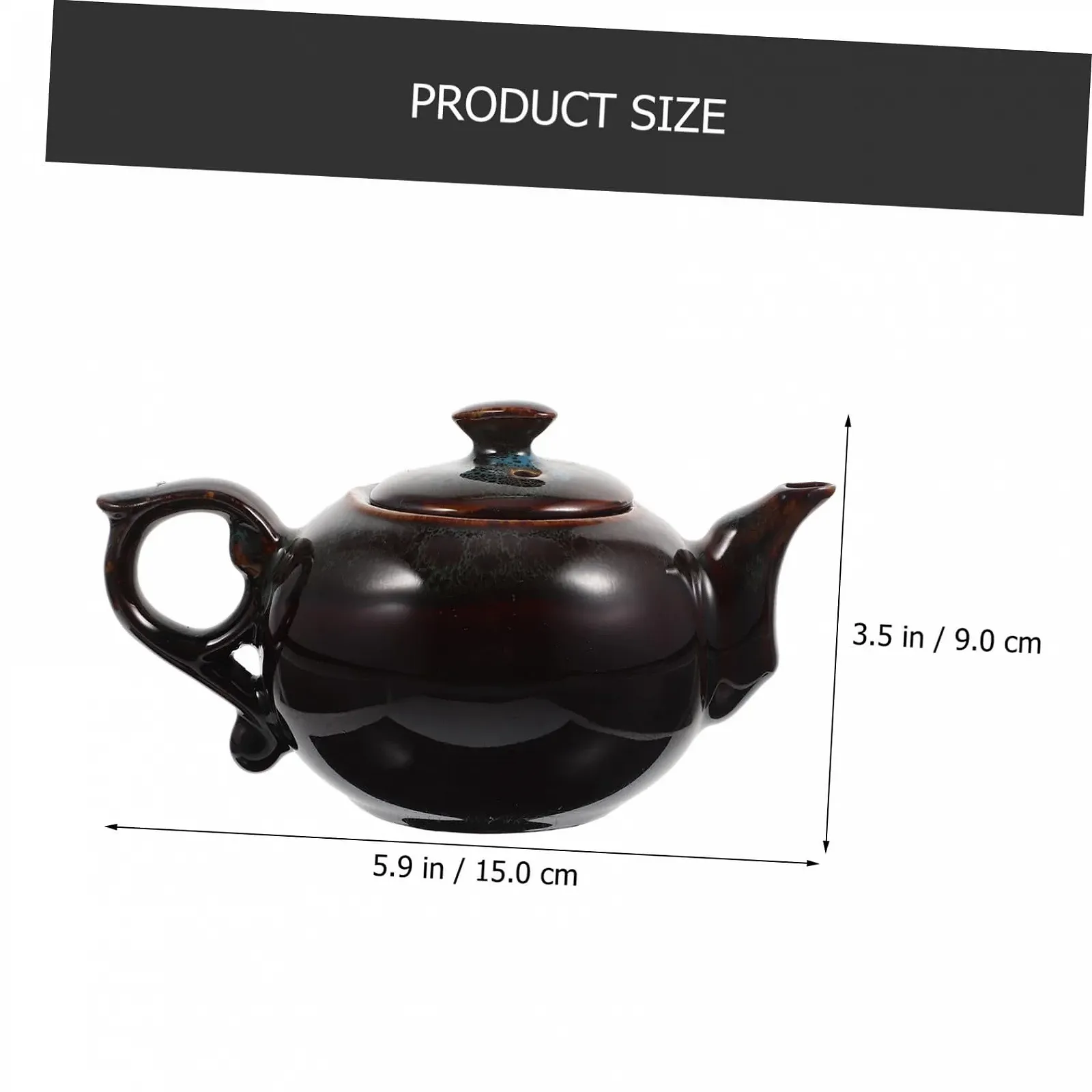 Чайник-заварник FUNNETOYU керамічний Retro з бічною ручкою, поворотним носиком, фото №3