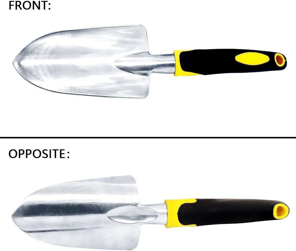 Садовый Лопата совковая и Широкая Лопата с Мягкой Прорезиненной Нескользящей Эргономичной Ручкой Желтый, фото №2
