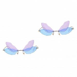 Окуляри VALICLUD з крилами бабки, 2 пари, червоні сонцезахисні - Фото 1