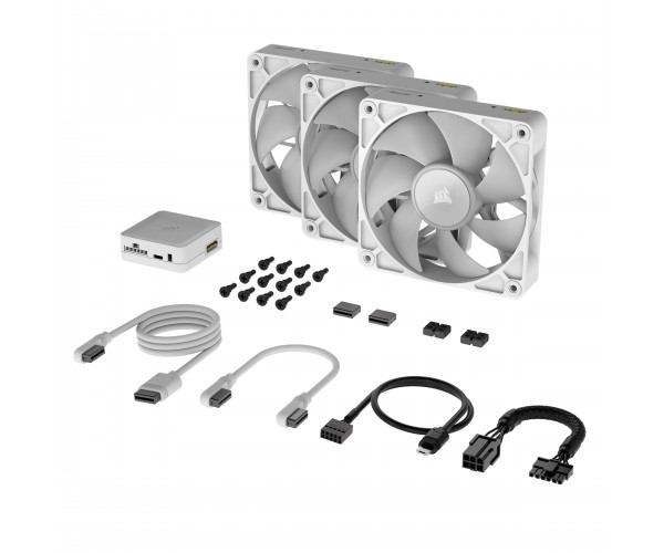 Вентилятор Corsair iCUE Link RX120 RGB PWM White Triple Pack (CO-9051022-WW), фото №2 Вентилятор Corsair iCUE Link RX120 RGB PWM White Triple Pack (CO-9051022-WW), фото №2