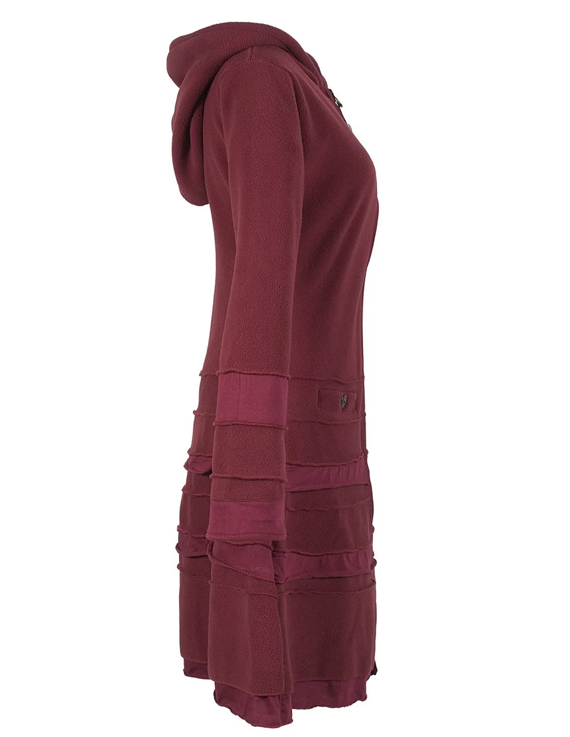 Пальто Vishes из лоскутов ткани, экологичное, переработанное, флисовое, с капюшоном, фото №3 Пальто Vishes из лоскутов ткани, экологичное, переработанное, флисовое, с капюшоном, фото №3