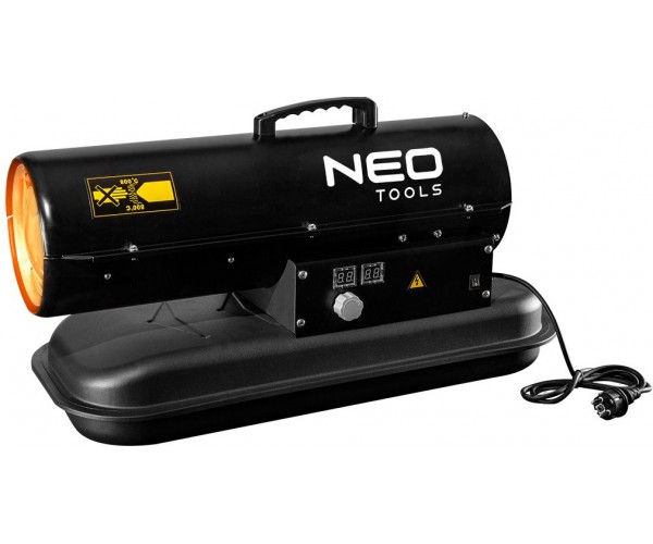 Neo Tools Теплова гармата дизель/гас 20 кВт 550 м3/год, прямого нагріву бак 19л витрата 1.9л/год, IPX4, фото №1