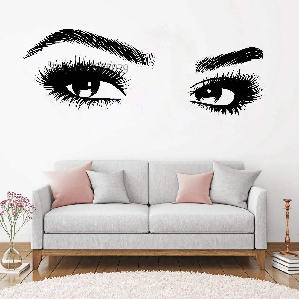 Наклейка на стіну Schöne Augen Und Wimpern Girl Eye Applique 117 x 42 см, фото №1