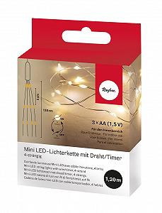 Гірлянда Rayher Mini LED 96 LED 120 см теплий білий - Фото 1
