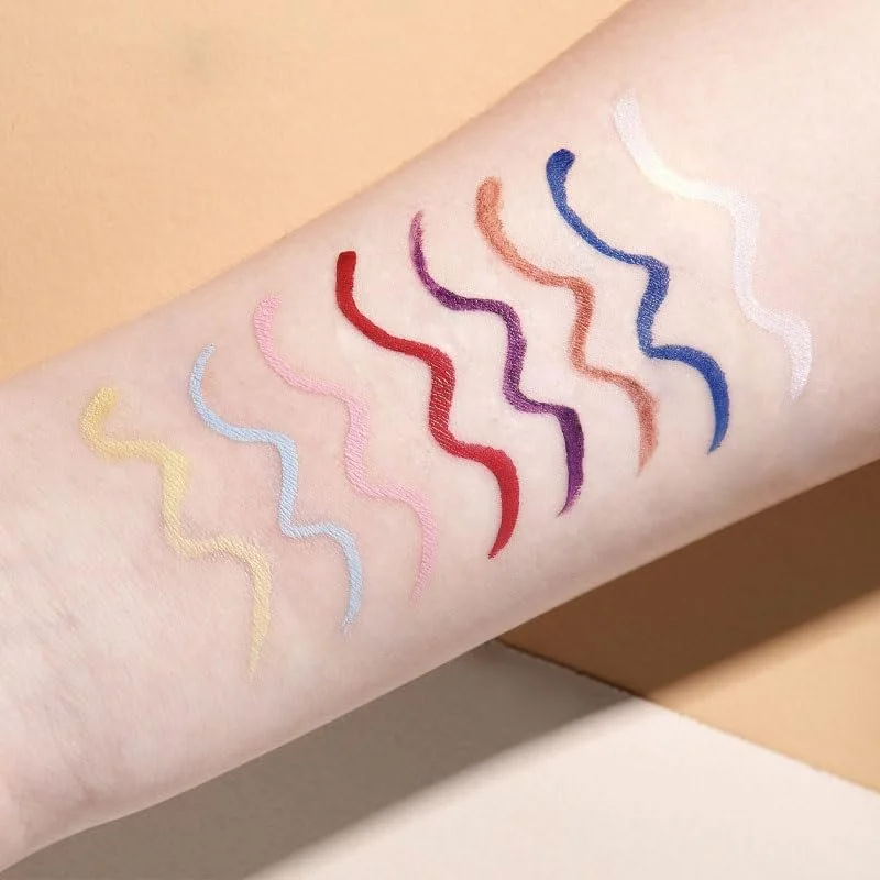 Підводка для очей Водостійка, кольорова, райдужна, неонова (жовта), фото №3