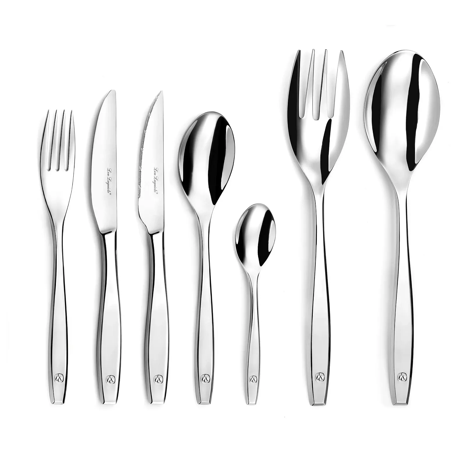 Набор столовых приборов для 12 персон Lou Laguiole Figure, 62 предмета, включая ложку для сервировки и вилку с тиснением, фото №1 Набор столовых приборов для 12 персон Lou Laguiole Figure, 62 предмета, включая ложку для сервировки и вилку с тиснением, фото №1