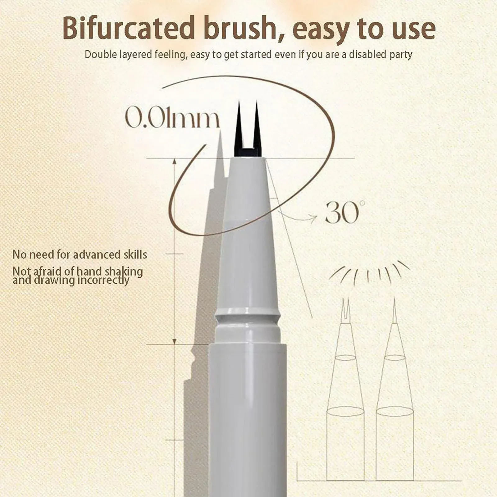 Підводка для нижніх вій Rianpesn з двома кінчиками для штучних вій, фото №5