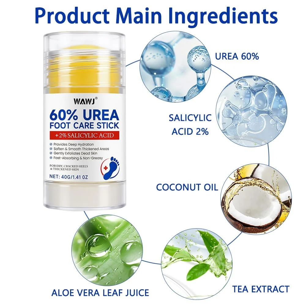 Крем для ног увлажняющий против трещин с салициловой кислотой 60% для экстремальной сухости, фото №2