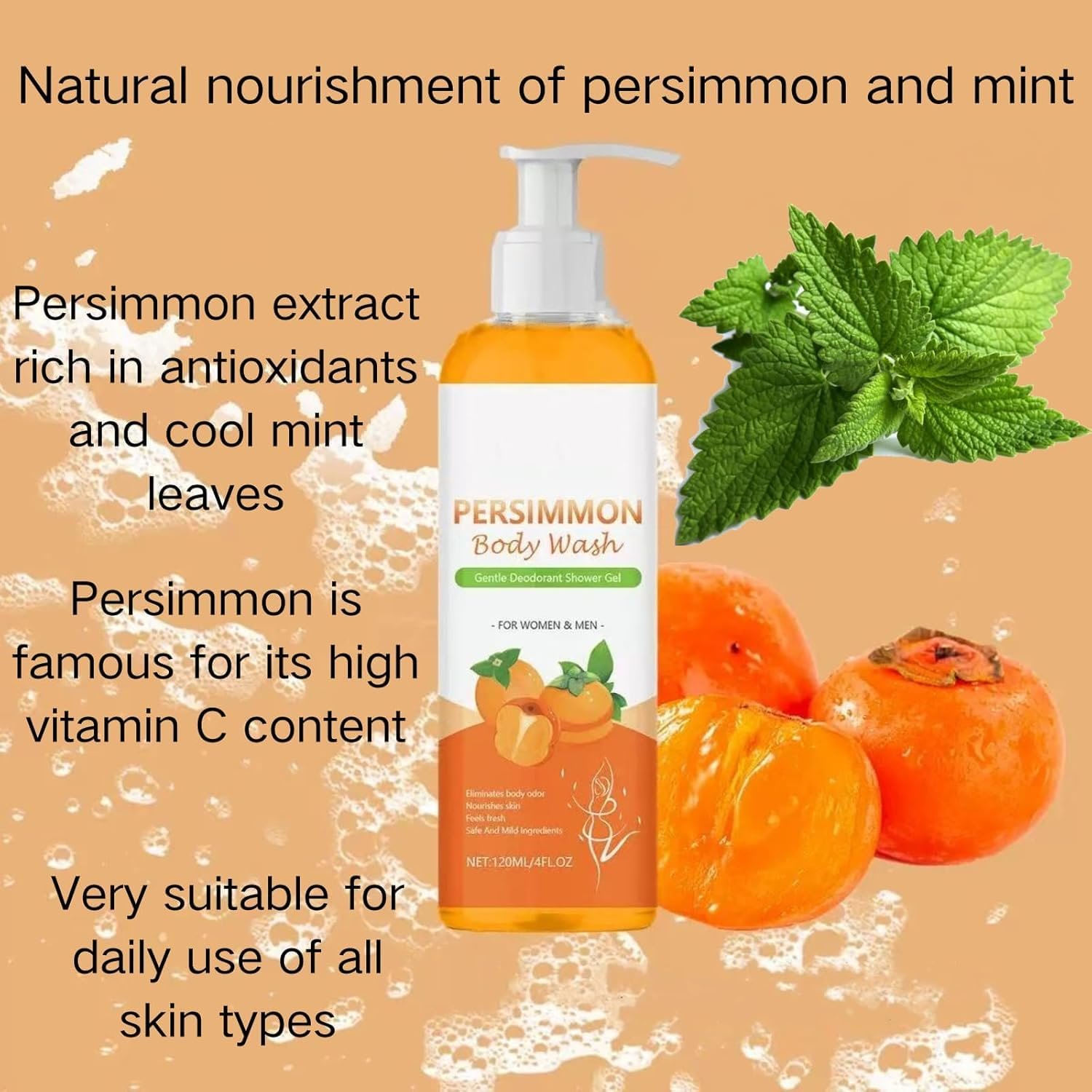 Гель для душу Persimmon Deodorant Body Wash 120 мл (2 шт.), фото №5 Гель для душу Persimmon Deodorant Body Wash 120 мл (2 шт.), фото №5