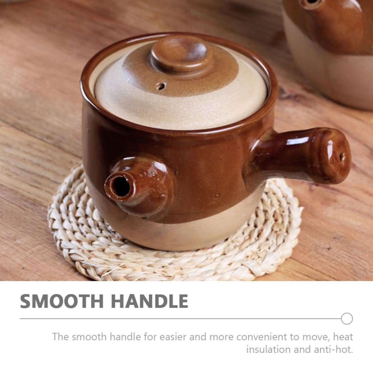 Ківш для ліків BESPORTBLE 1.5 л глиняний для газової плити, фото №5