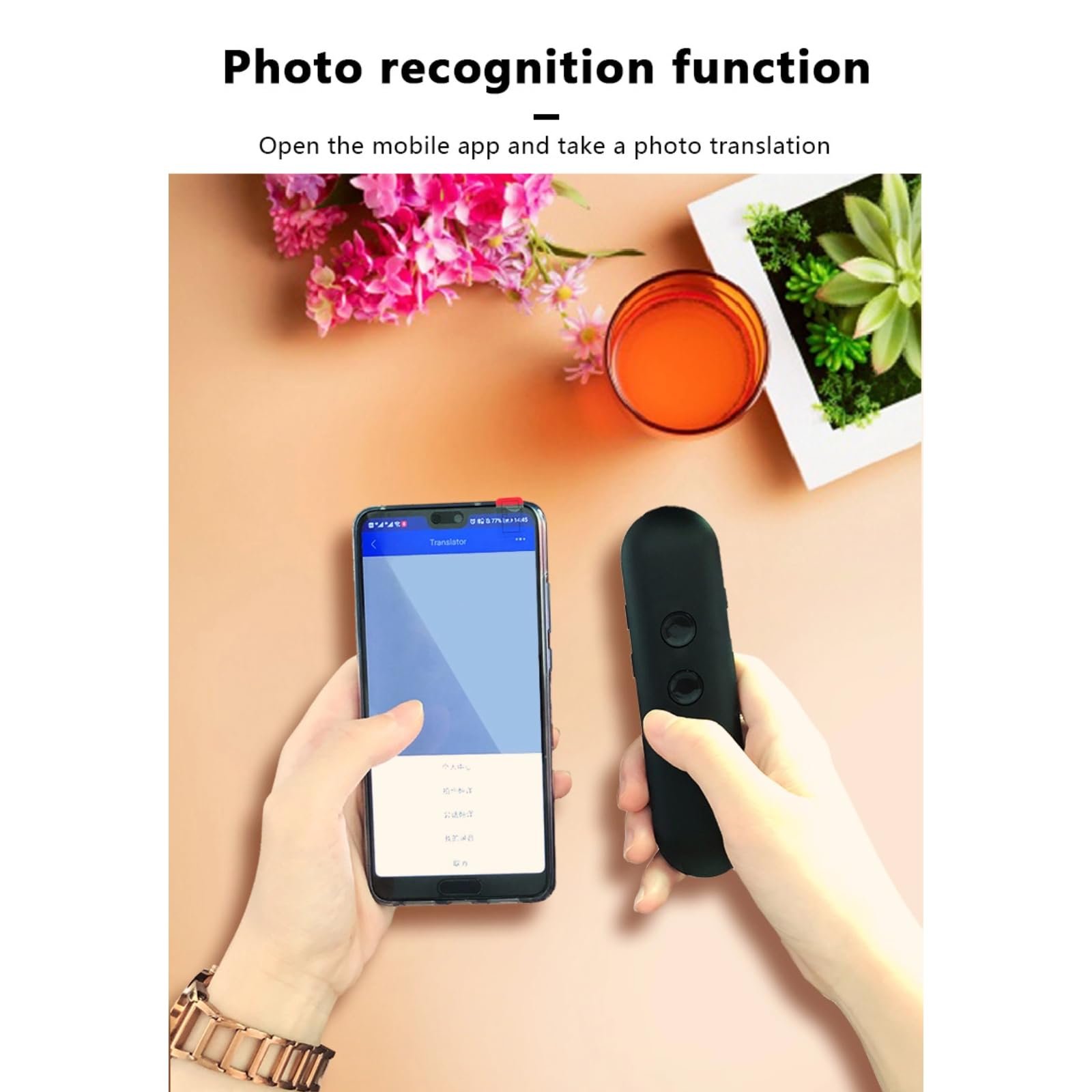 Интеллектуальный AI Голосовой Переводчик 144 Языки Черный, фото №4