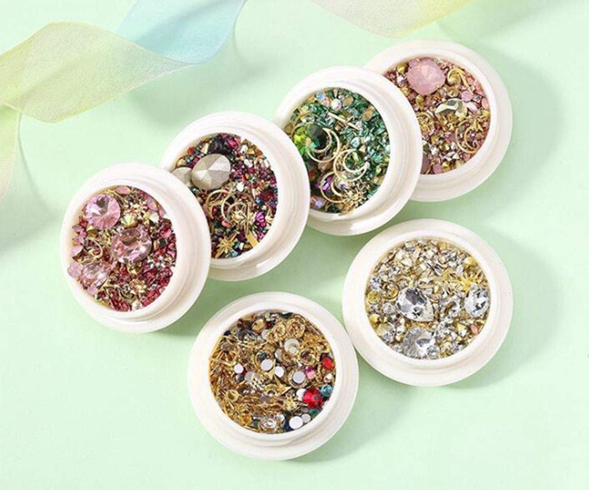 Стрази для нігтів MoonyLI 6 коробок, блискітки для нігтів, DIY прикраси, фото №3
