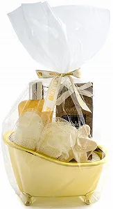 Подарунковий набір для ванни Ваніль BRUBAKER Cosmetics 5 предметів з ванною - Золотий synthetic.ua - Фото 1