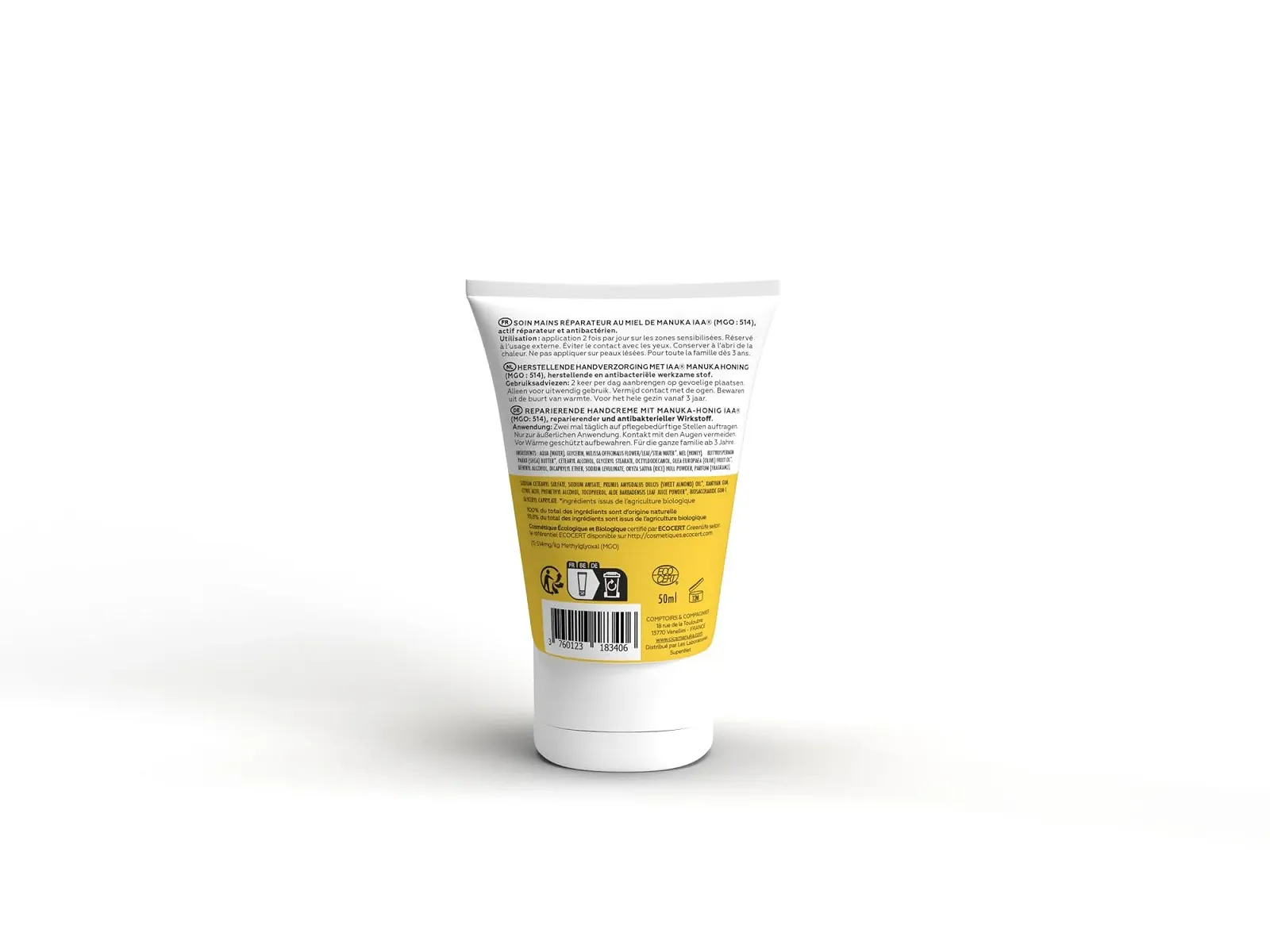 Крем для рук CICAMANUKA Відновлюючий з медом манука IAA15+ Живить та зволожує Органічний сертифікат 50 мл, фото №2