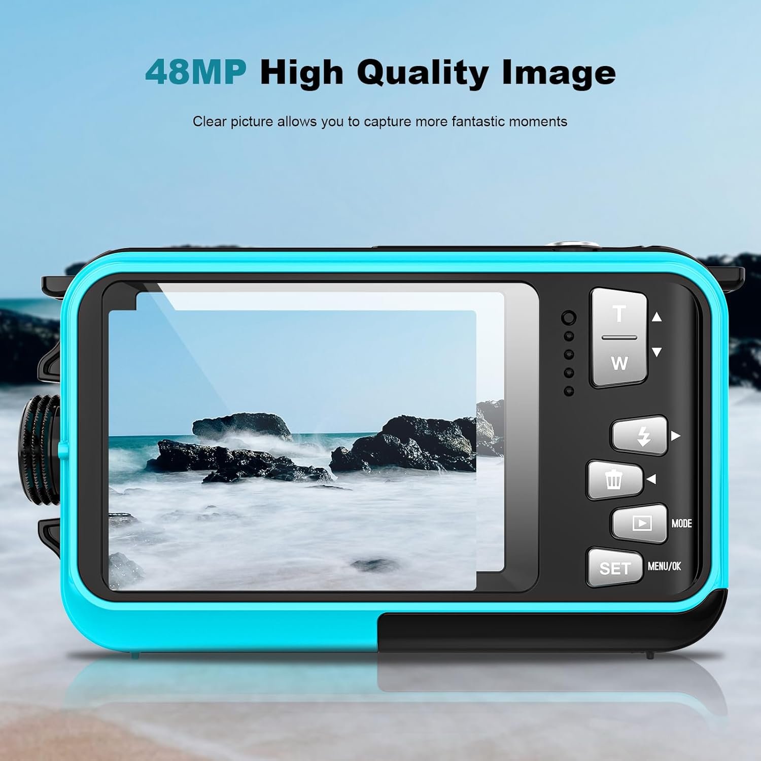 Фотоапарат Yixinxin 4K806ZP01 48Мп / CMOS / 4K 30fps / 16Х зум / Голубий, фото №6