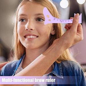Лінійка Silikon Augenbrauenlineal Brow Makeup Vorlage Makeup Guide Tool Brow Positioning Ruler Professional Eye Makeup Tool synthetic.ua - Фото 1