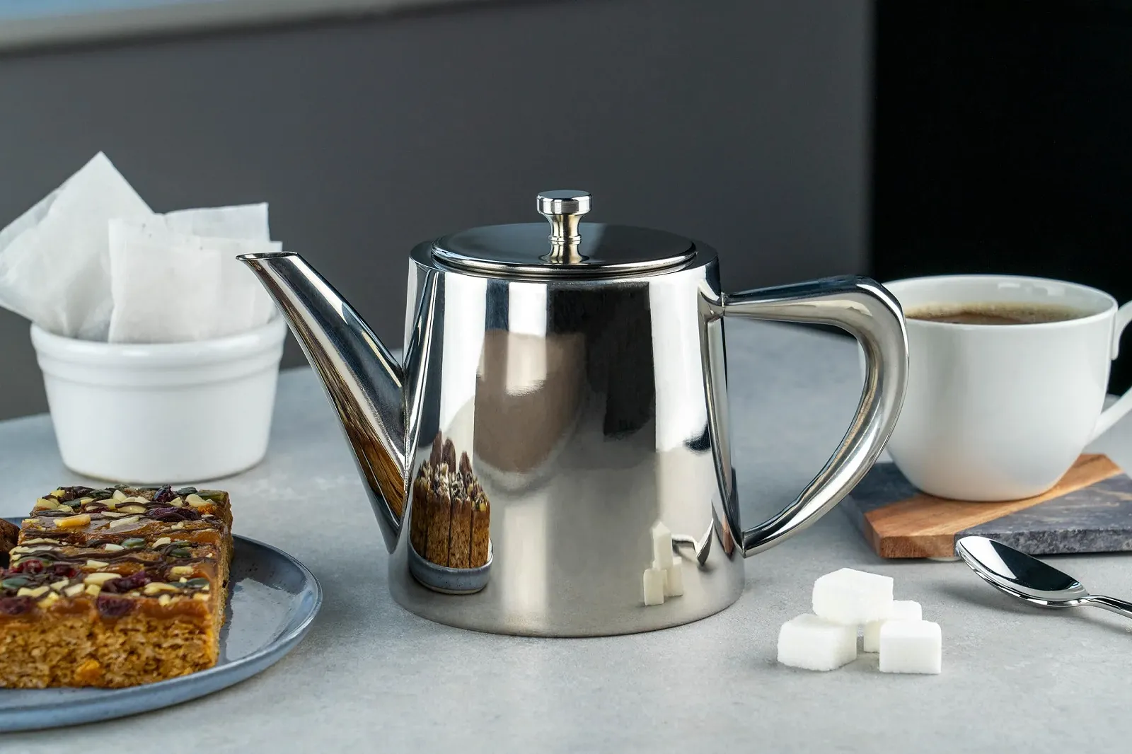Чайник-заварник Café Olé Derwent Нержавіюча сталь 1,3 л Дзеркальна поліровка, фото №5