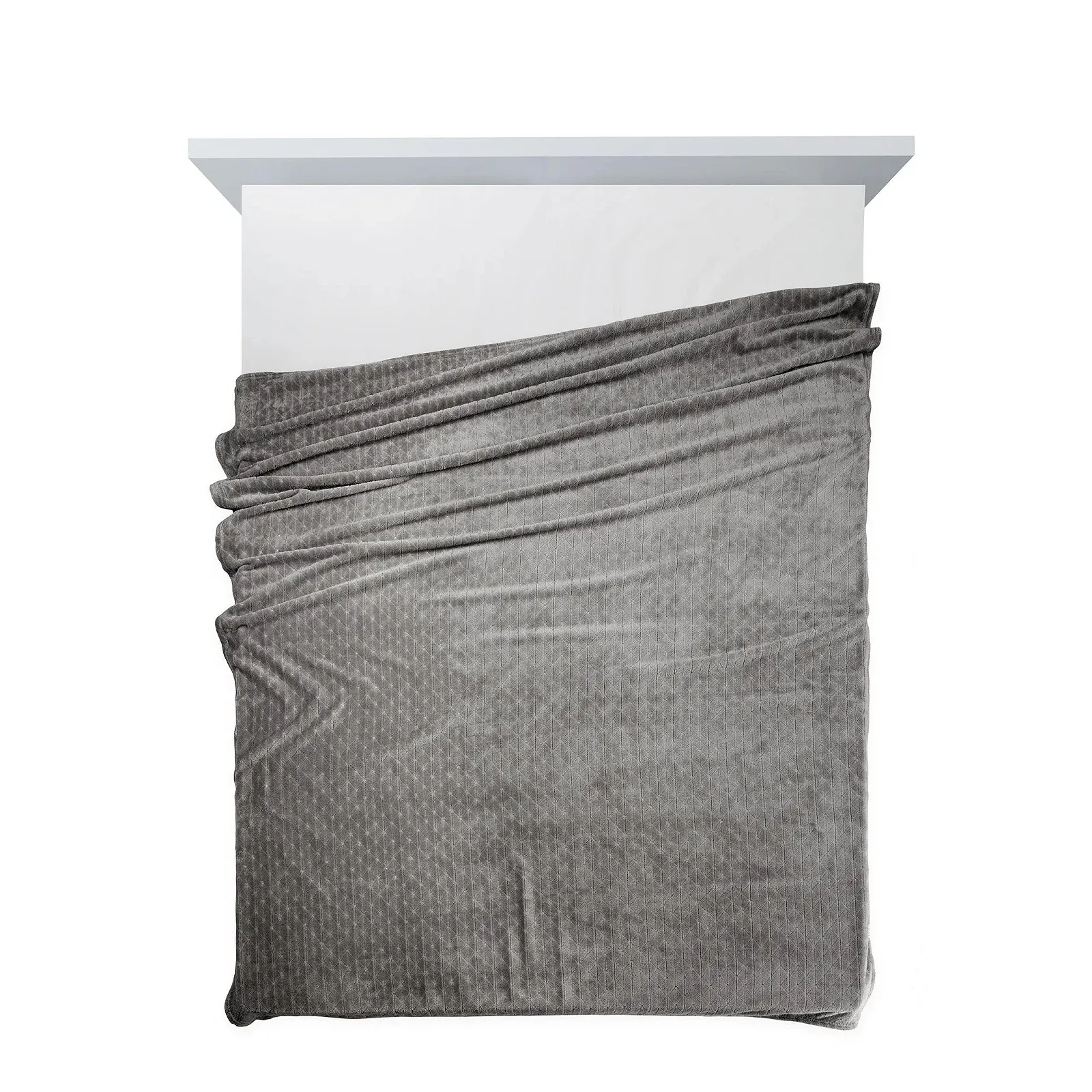 Покривало Design91 Cindy 2 М'яка Пухнаста Покривало Мікроволокно 170 x 210 см Графіт 4, фото №4