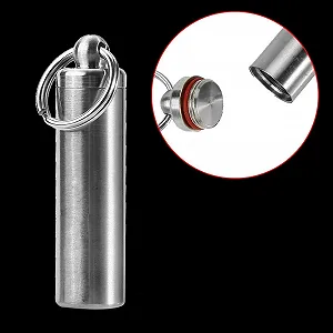 Тримач для пігулок PUNELE з нержавіючої сталі для подорожей, кемпінгу, невідкладної допомоги synthetic.ua - Фото 1